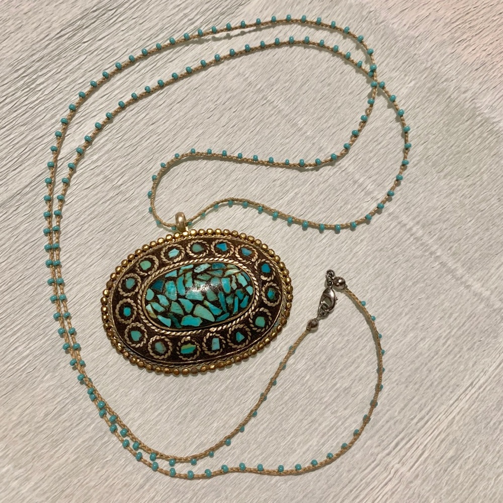 Beaded Turquoise Necklace